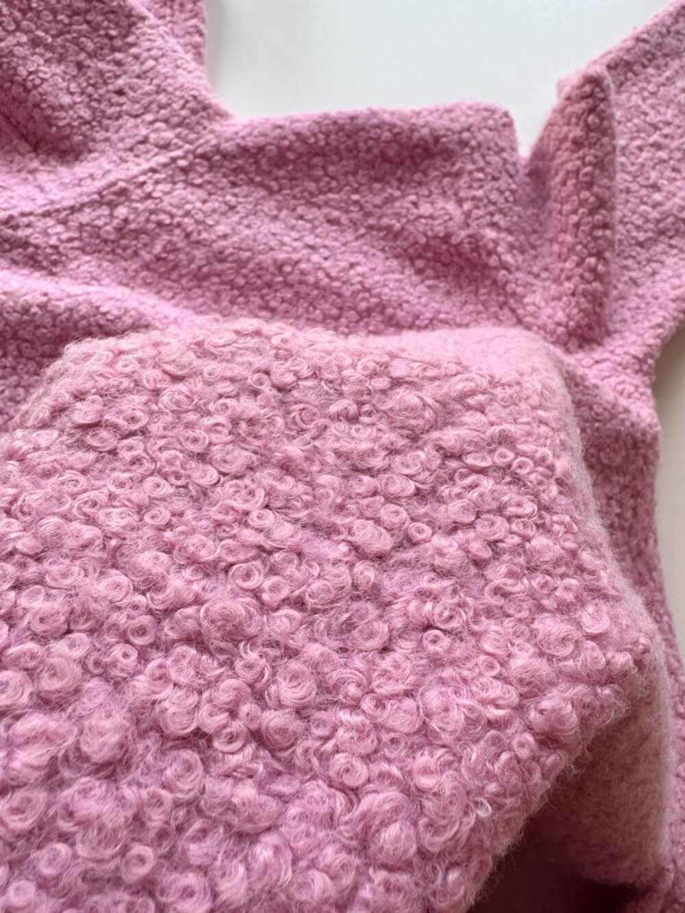 STAUD Rosebud Pink Faux Fur Hooded Teddy Bear Hoodie Sweater, Size XS - Picture 11 of 14